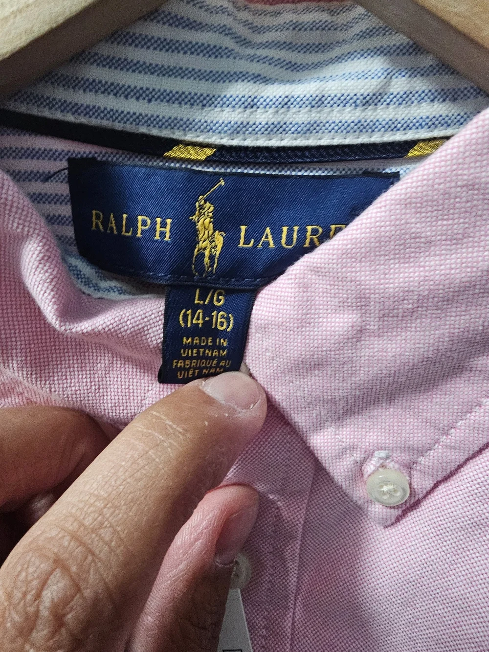 Ralph Lauren Light Pink Polo Player Button-Down Shirt - Picture 3 of 4